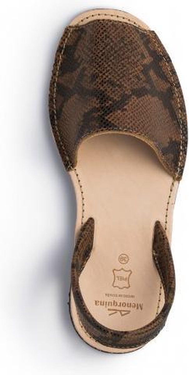 Menorquina -spaanse sandalen-avarca-slangenprint-dames