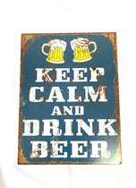 Metalen bord Tin Sign Keep Calm