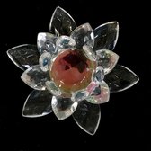 Geluksbrenger Kristal lotus 10cm met gekleurde kern.Perfect en exquise kristal glas .handgemaakt Echt ambacht.