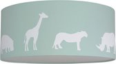 Plafondlamp Roozje - Jungle dieren silhouette mint - 35cm