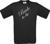 Mijncadeautje - T-shirt - Bride to be - Zwart (maat L)