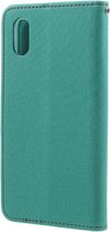 Roar - iPhone X Hoesje - Wallet Case Denim Groen