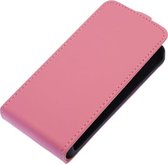 Roze Effen Flip case hoesje voor Huawei Ascend P6