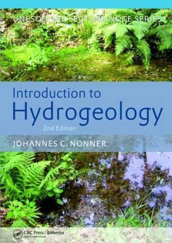 Titel van het boek 'Introduction to Hydrogeology' met een afbeelding van een bos met een waterstroom.