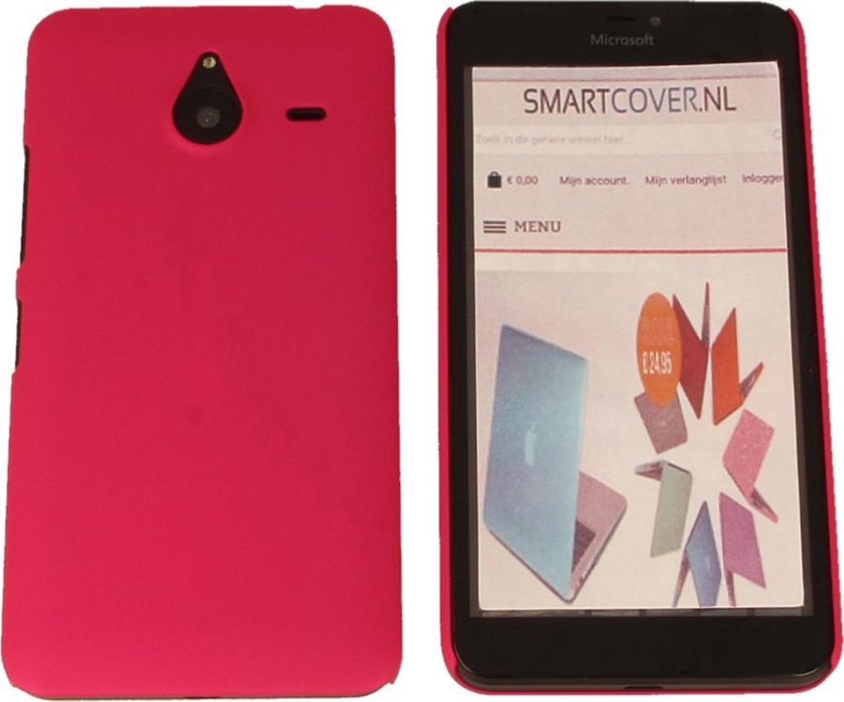 Microsoft Lumia 640 XL Hard Case Hoesje Donker Roze Dark Pink