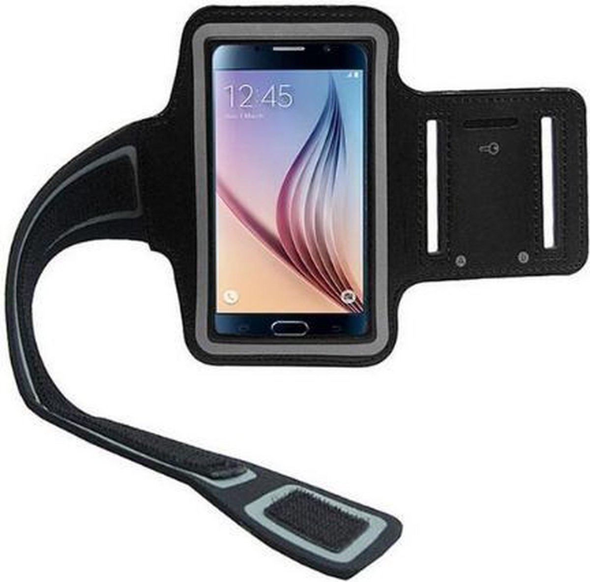 Handige Mobielhouder Arm Voor Hardlopen - Zwart - Joggen - Rennen - Telefoonhouder - Muziek - Armband - Sportarmband - Trainen - Fitness