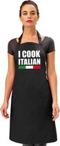 I cook Italian keukenschort dames en heren met Italiaanse vlag - Italie schort