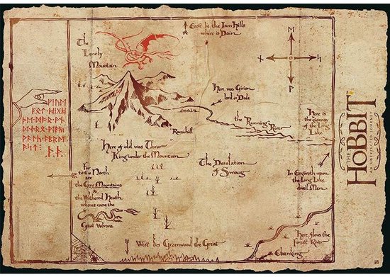 Hobbit Map Lonely Mountain