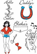 Halloween - Amy Winehouse tattoos 6 stuks