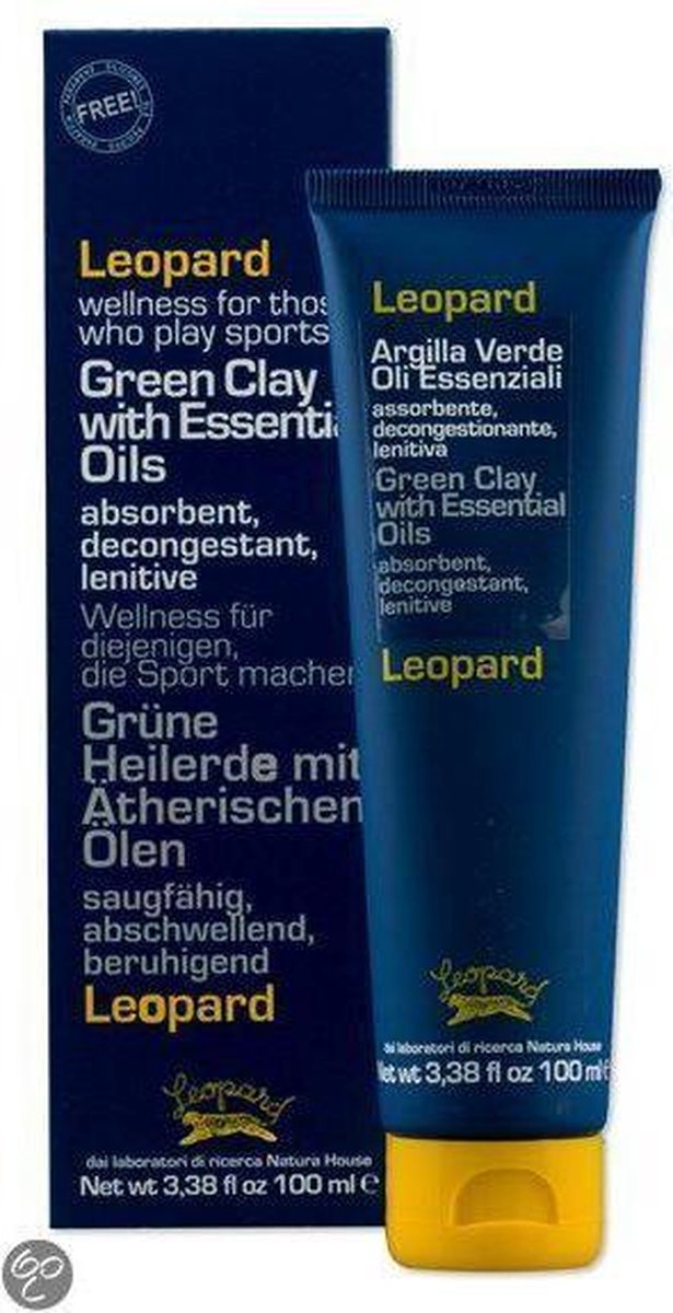 Goedkoopste Leopard-Sport-Groene klei Pakking-vemindert zwellingen & kalmeert overbelasting-100 ml.