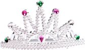 Lg-imports Mini-tiara Zilver/groen/paars Meisjes 10x6 Cm