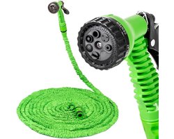 BASIC Flexibele tuinslang en bewatering 30 meter - Tuinbewatering - Tuinsproeier - Waterslang - 7 Sproeifuncties