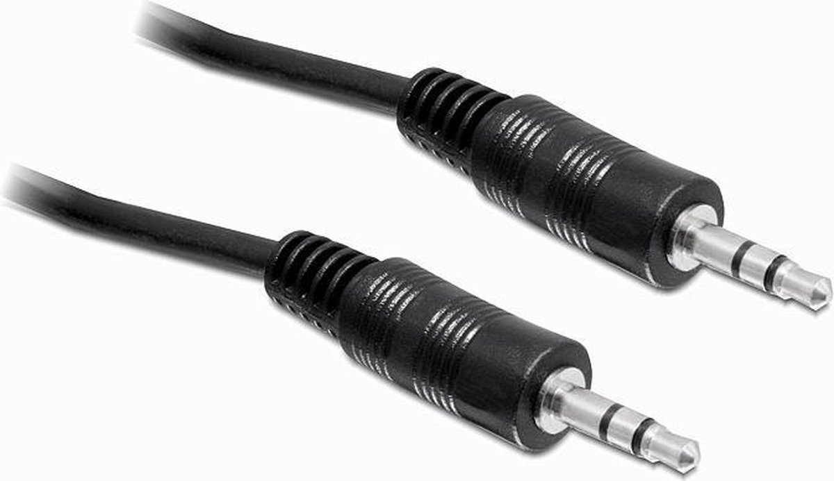connectorkabel Delock 3,5mm -> 3,5mm St/St 2.50m zwart