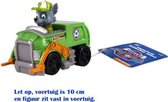 Paw Patrol Rescue Racers - Rocky vuilniswagen met fronthef - 10 cm