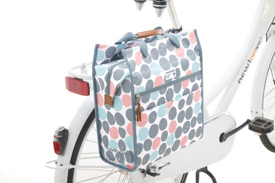 New Looxs Lilly Enkele Fietstas - 18 liter - Dots Blue — afbeelding 3