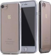 Xssive Transparant Back Cover voor Apple iPhone 7 / iPhone 8 / iPhone SE (2020) - TPU - Zilveren Rand