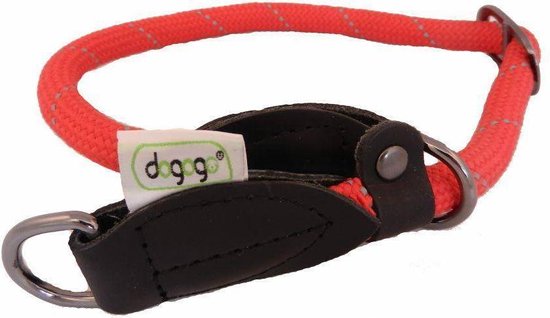 Dogogo nylon sliphalsband met stop, rood, 65cm