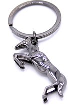 Metalmorphose Paard Sleutelhanger Springen Design Cadeau Accessoire- Antraciet