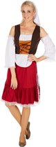 dressforfun - Vrouwenkostuum middeleeuwen meid L - verkleedkleding kostuum halloween verkleden feestkleding carnavalskleding carnaval feestkledij partykleding - 301192