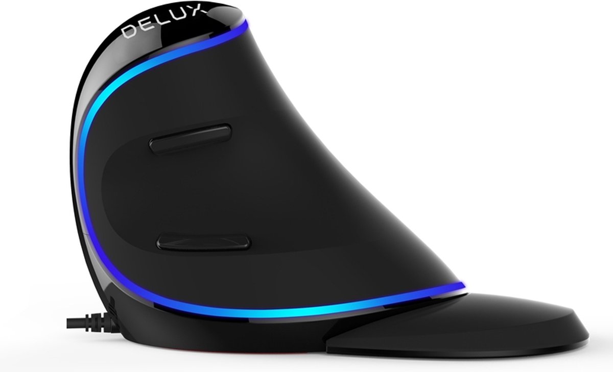 Verticale Ergonomische Muis Delux M168 PLUS (Bedraad-USB)