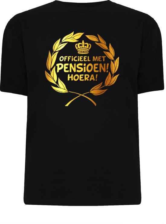 Funny shirt . Gouden Krans T-Shirt - Officieel met Pensioen (maat xl) | bol