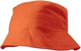 Oranje vissershoedje/zonnehoedje 57-58 cm - Oranje zomerhoeden voor volwassenen