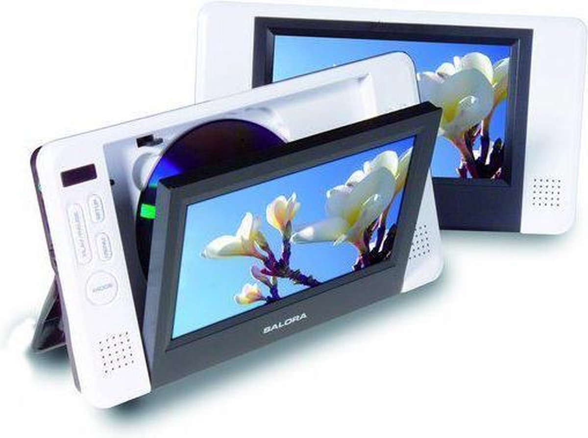 Salora DVP7030TWIN Portable Dvdspeler 2 schermen 7 inch