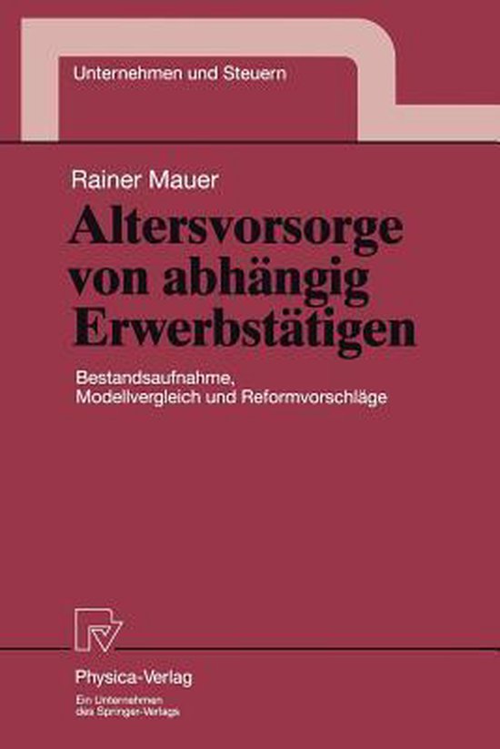 Altersvorsorge von abhängig Erwerbstätigen - cover