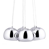 relaxdays Hanglamp - eetkamerlamp - 7-lichts - plafondlamp - pendellamp - zilver chroom zilver