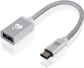 iogear G2LU3CAF10-SIL USB-kabel 0,1 m USB C USB A Zilver