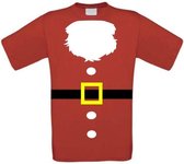 Kerstman t-shirt maat M rood