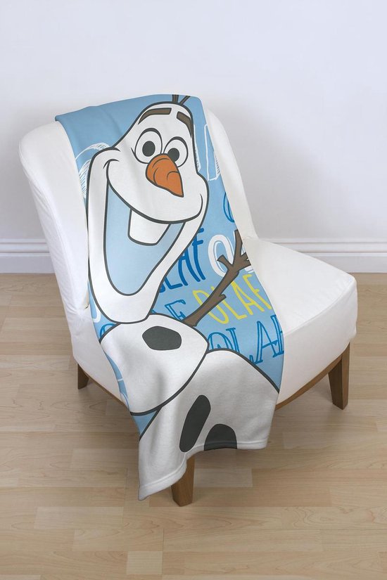 Disney Frozen Olaf - panel fleece - deken - 120 x 150 cm - Blauw | bol.com