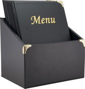 Menukaarten box Basic zwart - set van 10 menumappen
