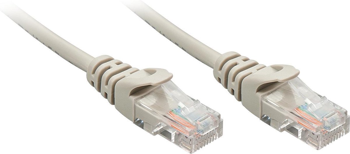 LINDY 48367 RJ45 Netwerkkabel, patchkabel CAT 5e U/UTP 10.00 m Grijs 1 stuk(s)