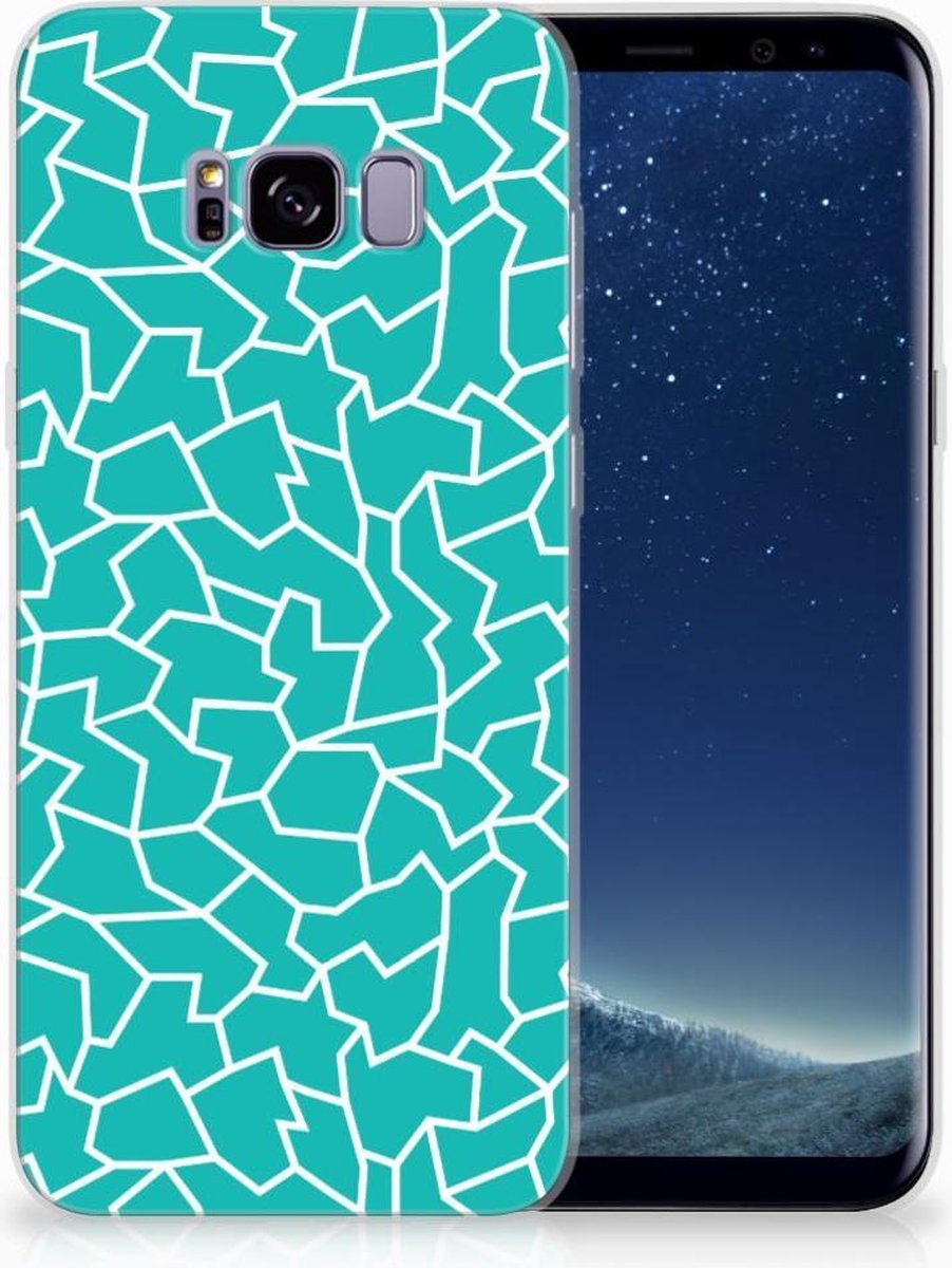 Samsung Galaxy S8 Plus Hoesje maken Cracks Blue