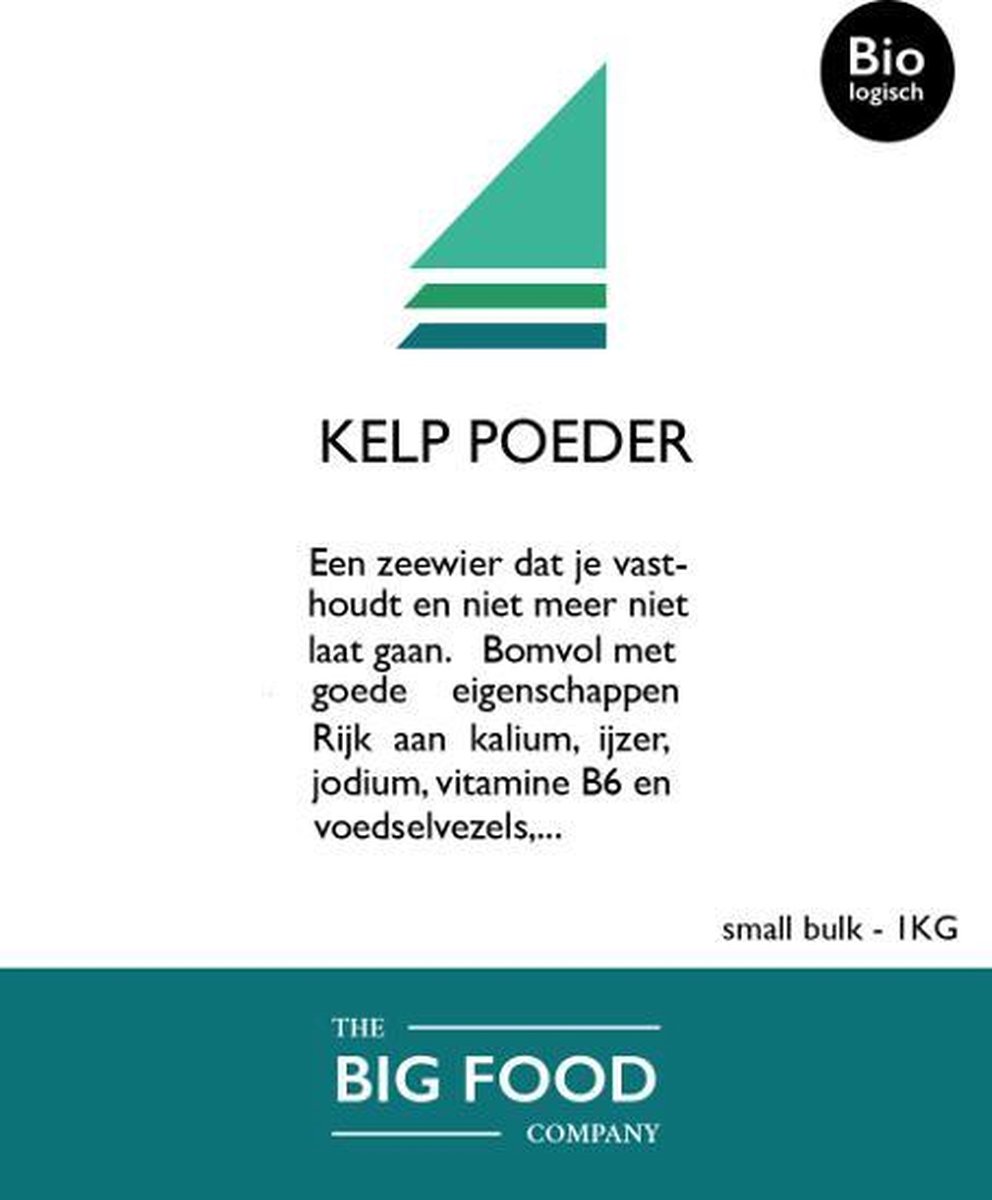 Betrouwbaar Achternaam reservering Big Food Kelp poeder - 1KG Small Bulk | bol.com