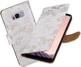 BestCases.nl Samsung Galaxy S8+ Plus Lace booktype hoesje Wit