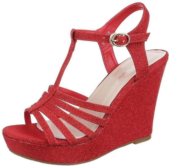 Dames sleehakken - rood | bol.com