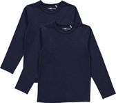 Dirkje Unisex Shirts Lange Mouwen (2stuks) Blauw - Maat 110