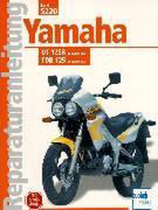 Reparaturhandbuch voor de Yamaha DT 125R en TDR 125, met afbeelding van de motorfiets.
