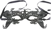 Party Masker - Zwart - 0013| Bruid - Bruidsmeid - Bruidsmeisje | Feest - Gelegenheid - Bruiloft - Kerst - Gala - Communie