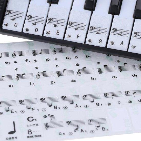 Autocollants Piano 88 Touches Colorés - Kit Pour Débutants 88/76/61/54/49/37 Touches