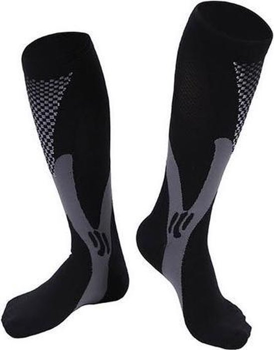 Chaussettes de compression MeditorPlus Sport - 2 paires - Noir - L / XL -