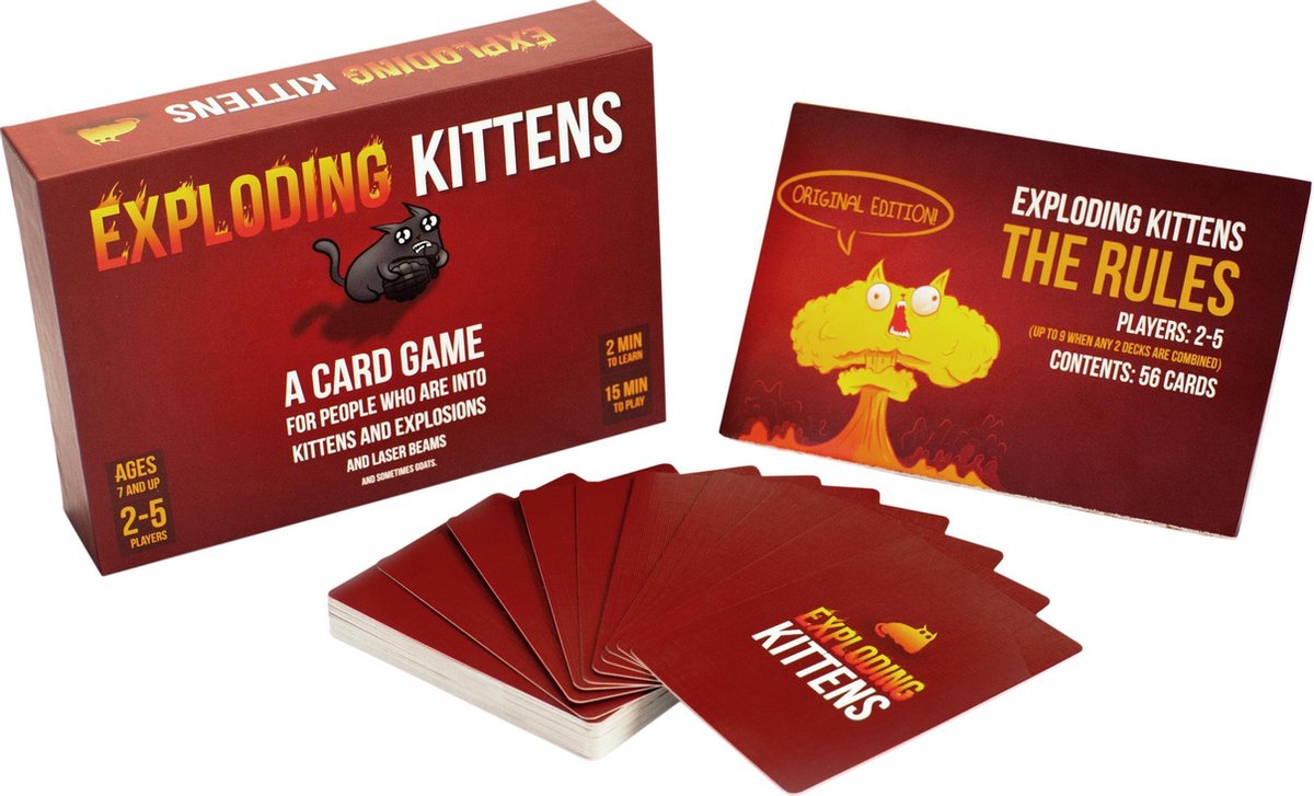 Exploding Kittens Original Edition - Engelstalig Kaartspel — afbeelding 2