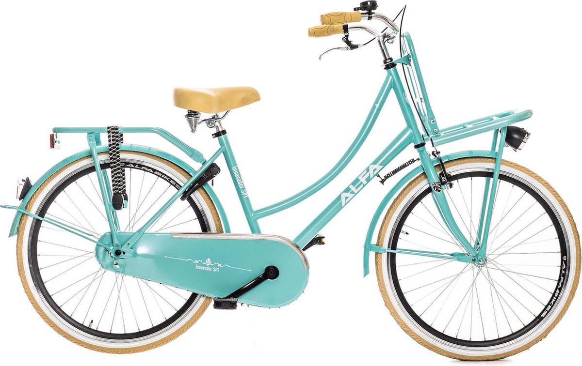 Alfa Bikes ALFA TRANSPORTFIETS MEISJESFIETS INNOVADOR 1SP 26 INCH GROEN -  Fietsenvergelijken.nl