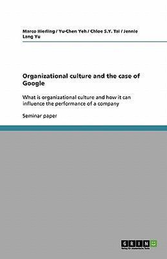 Organizational culture and the case of Google - cover