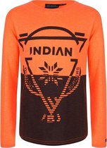 Indian blue jeans zachte longsleeve bright orange - Maat 116