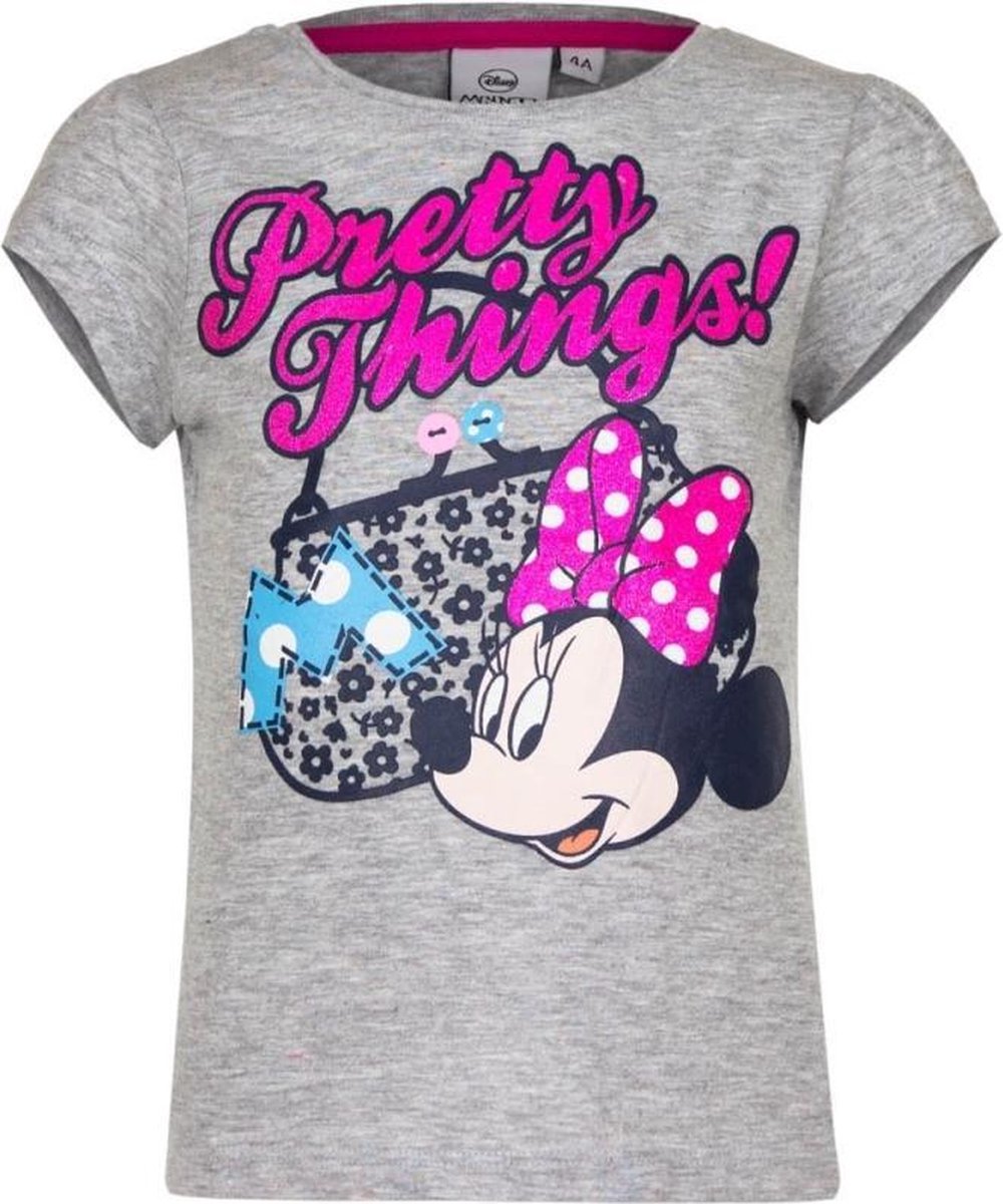 Minnie Mouse t-shirt grijs voor meisjes 128