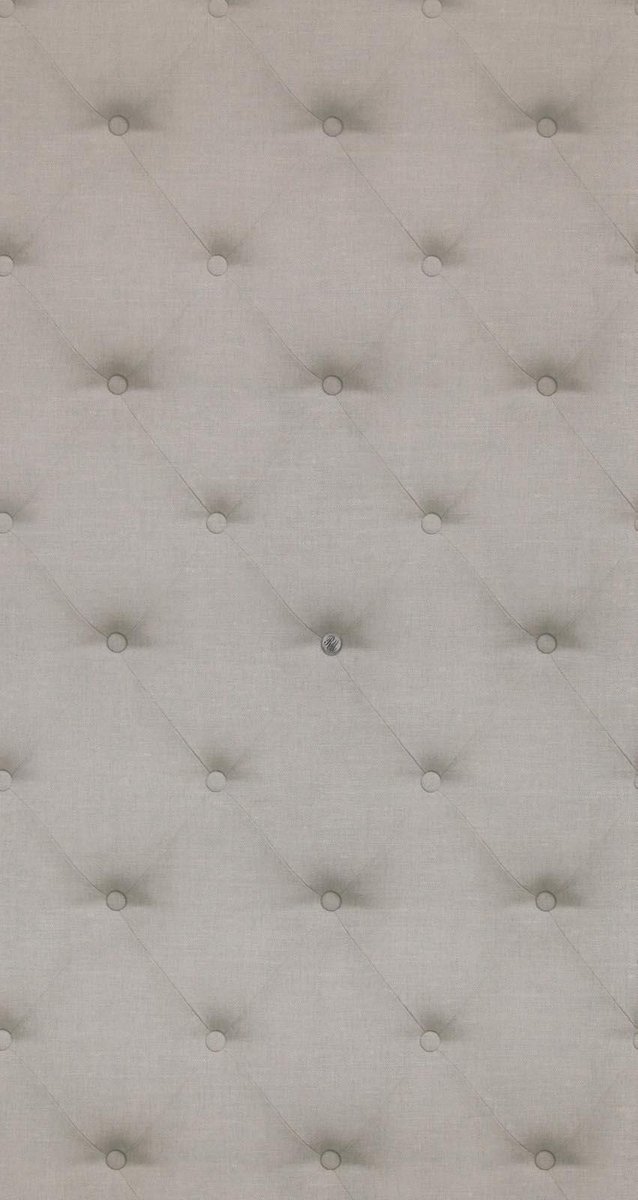 Rivièra Maison R.M Anvers Linen Button - Behang - 1 m x 53 cm - Zilvergrijs