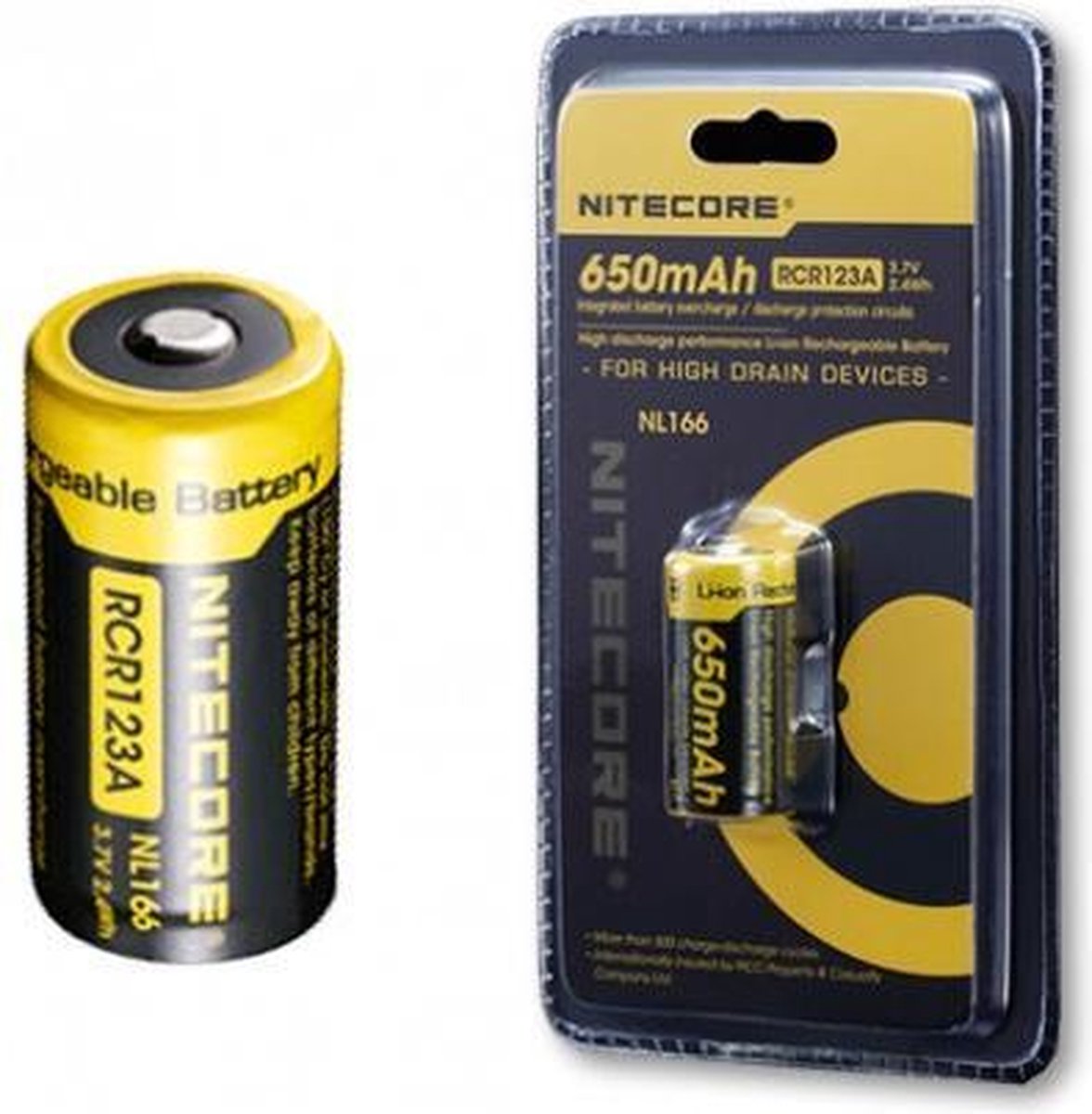 Аккумулятор nitecore nl166 rcr123